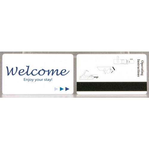 Welcome Key Cards, 2-1/8x3-3/8, White